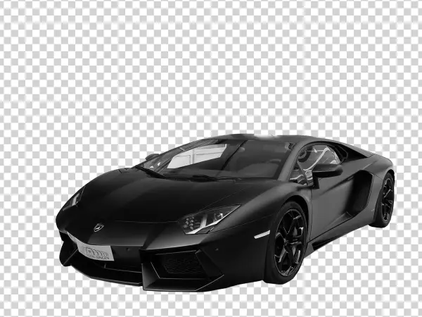 Matte Black Lamborghini Aventador PNG Transparent