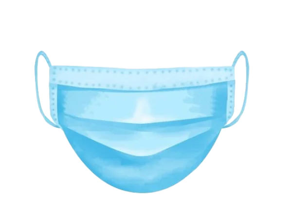 Blue Medical Face Mask Transparent PNG