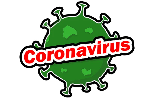 Coronavirus Cell with Text PNG Transparent