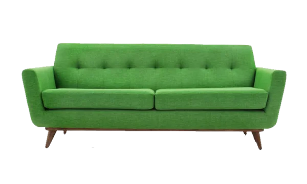 Green Mid-Century Modern Sofa PNG Transparent Background