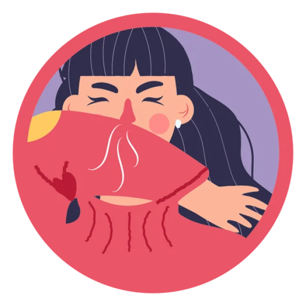 Woman Sneezing into Elbow Icon