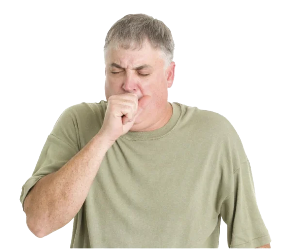 Man Coughing into Hand Transparent PNG