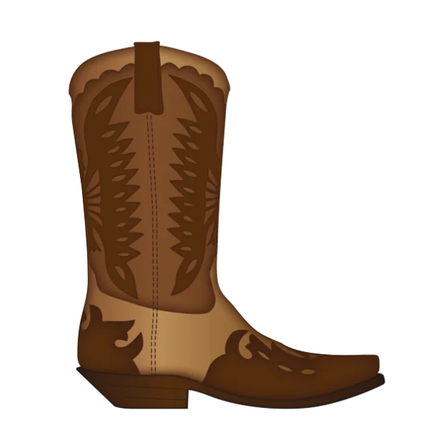 Brown Cowboy Boot PNG Transparent Background