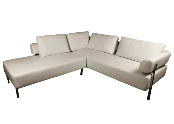 Modern Beige Sectional Sofa PNG Transparent