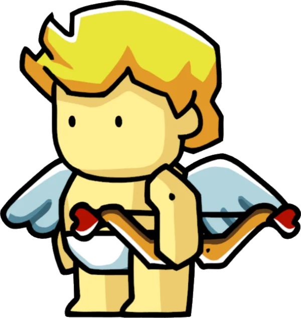Cute Cartoon Cupid with Bow and Arrow PNG
