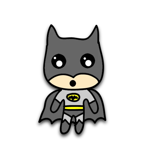 Cute Chibi Batman PNG Transparent