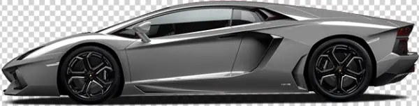 Grey Lamborghini Aventador PNG Transparent Background