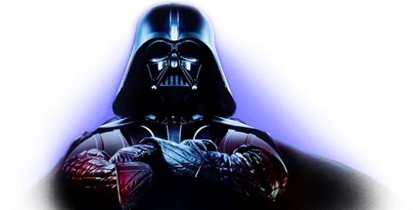 Darth Vader Transparent PNG with Blue Glow