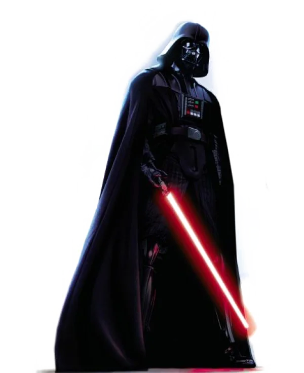Darth Vader with Lightsaber PNG Transparent Background