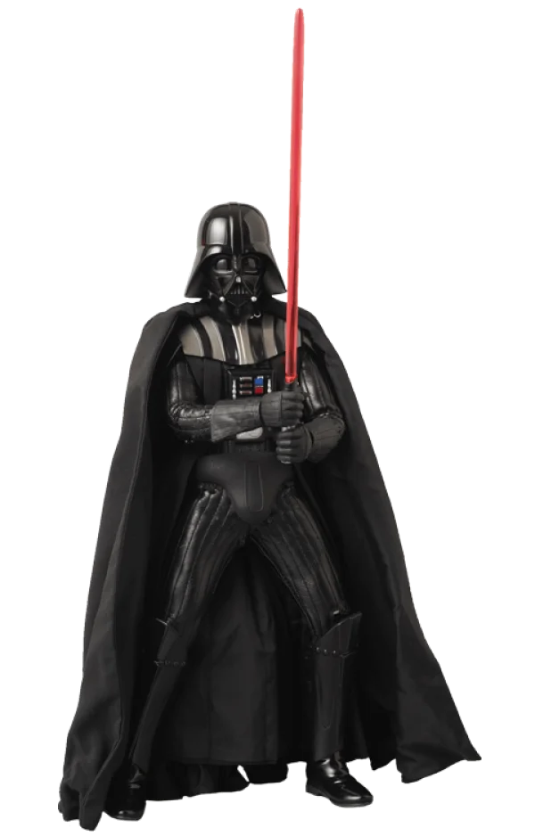 Darth Vader with Lightsaber PNG Transparent Background