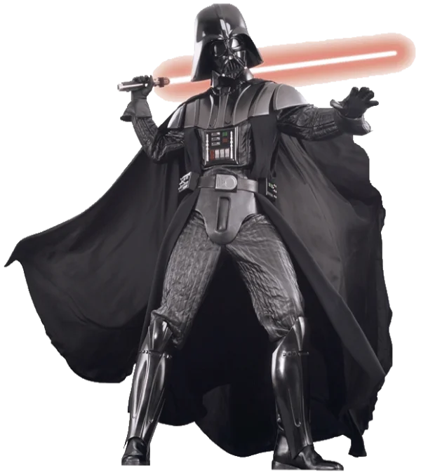 Darth Vader PNG Transparent Background with Lightsaber