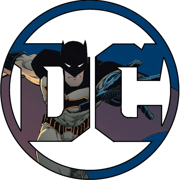 Batman in DC Comics Logo PNG Transparent