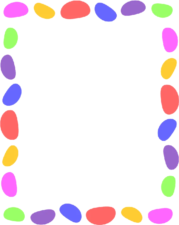 Colorful Pebble Frame PNG Transparent Background