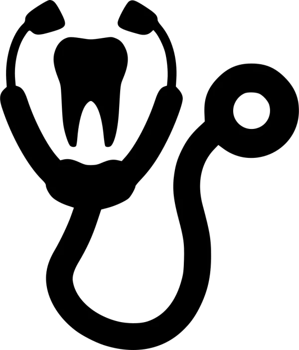 Dentistry Stethoscope and Tooth Icon PNG