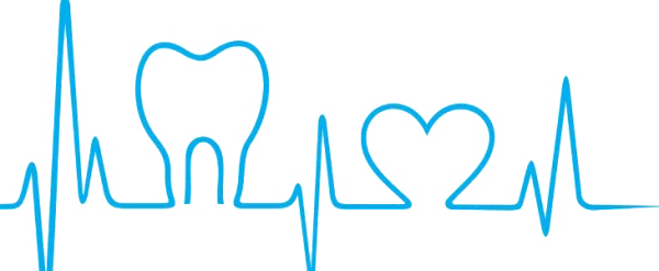 Dental Heartbeat ECG with Tooth and Heart Icon PNG