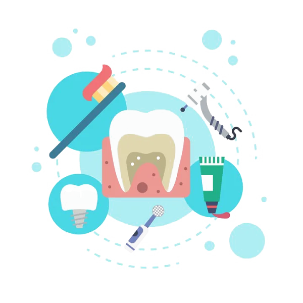 Dental Care Icons & Oral Health Tools PNG Transparent Background