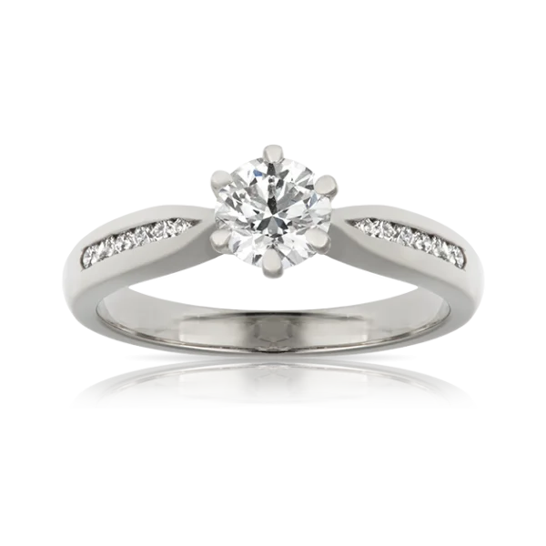 Elegant Diamond Engagement Ring PNG Transparent Background