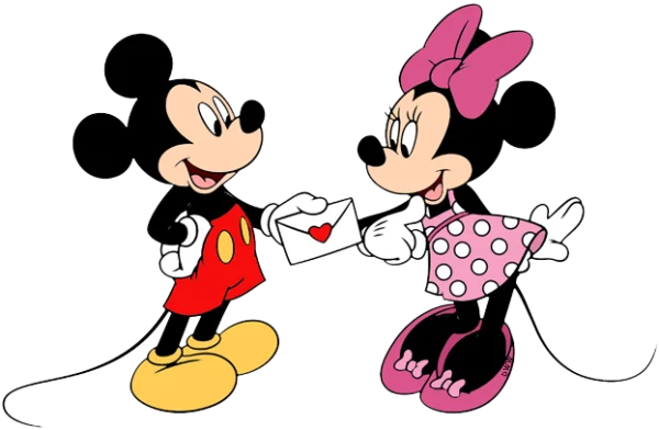 Mickey and Minnie Mouse Love Letter PNG