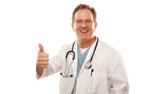 Smiling Doctor Thumbs Up PNG Transparent Background
