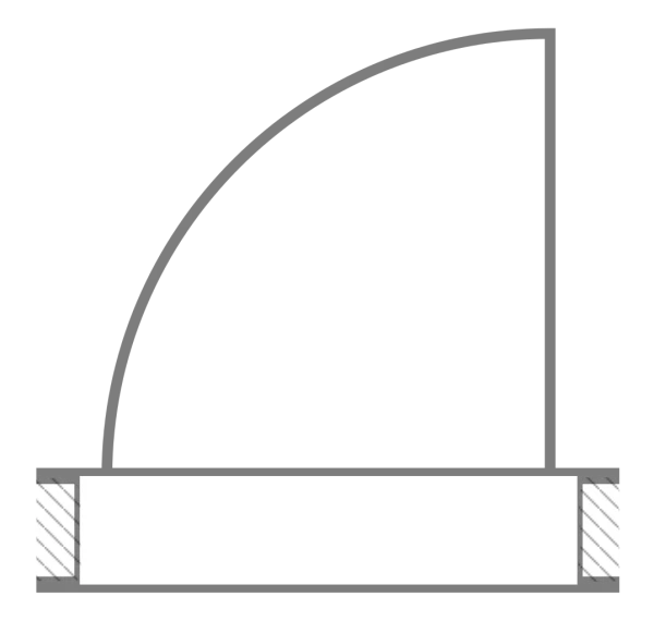 White Banner with Striped Rounded Ends PNG Transparent