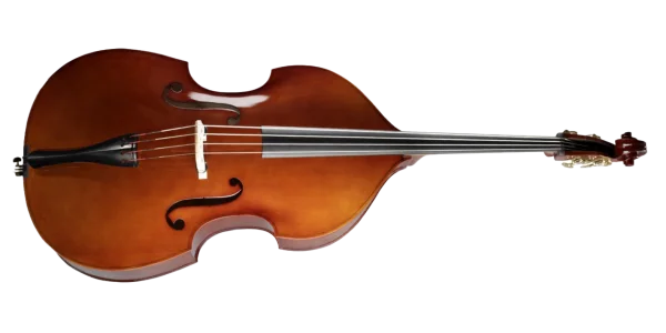 Brown Wooden Double Bass PNG Transparent Background