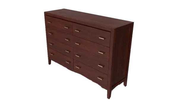 Dark Wood Dresser PNG Transparent Background
