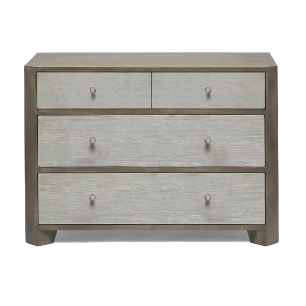 Modern Gray Wood Dresser PNG Transparent Background