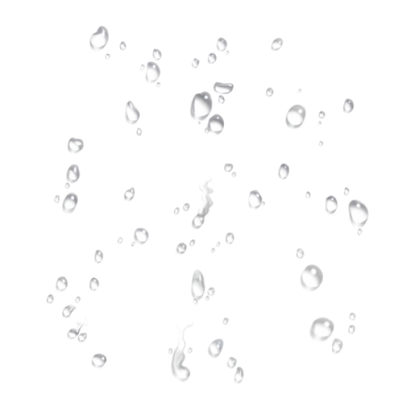 Realistic Water Droplets Transparent Background PNG