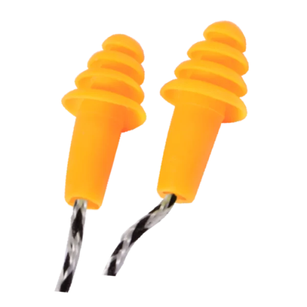 Orange Corded Earplugs PNG Transparent Background