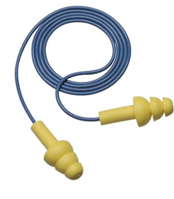 Yellow Corded Earplugs PNG Transparent Background