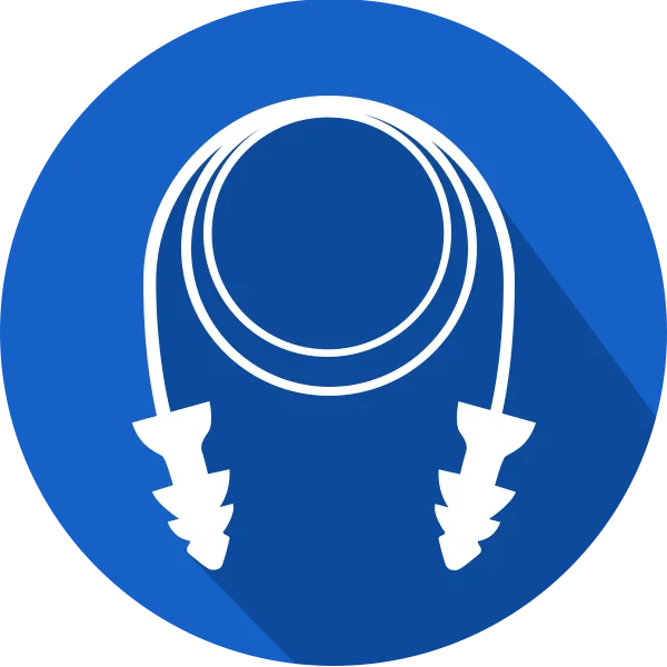 Safety Ear Plugs Icon Transparent Background