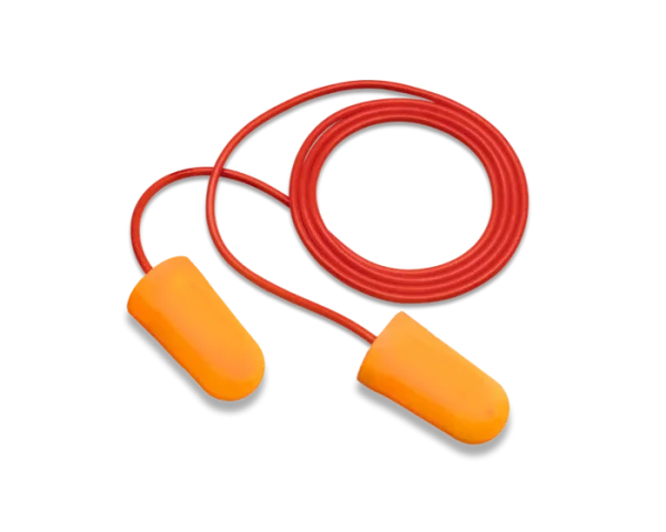 Orange Corded Earplugs PNG Transparent Background