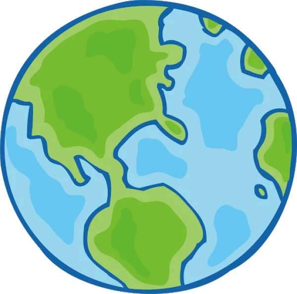 Cartoon Earth Globe PNG Transparent Background