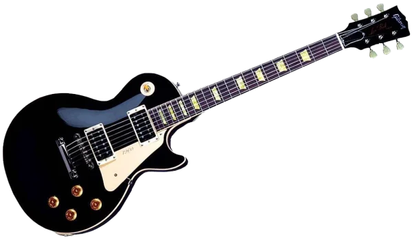 Black Gibson Les Paul Electric Guitar PNG