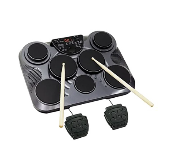 Electronic Drum Kit with Pedals PNG Transparent