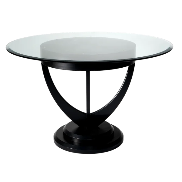 Modern Black Glass Table PNG Transparent Background