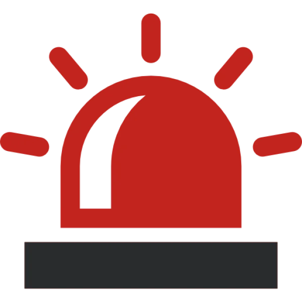 Red Alarm Siren Icon PNG Transparent Background