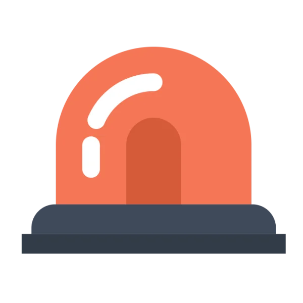 Red Alarm Siren Light PNG Transparent Background