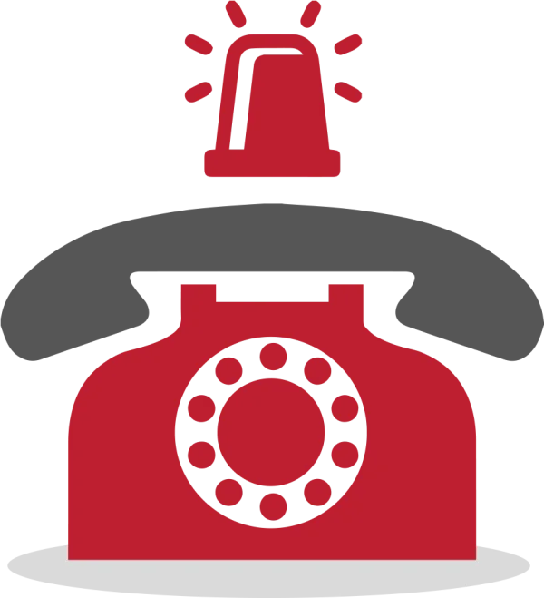 Emergency Call Phone with Siren PNG Transparent Background