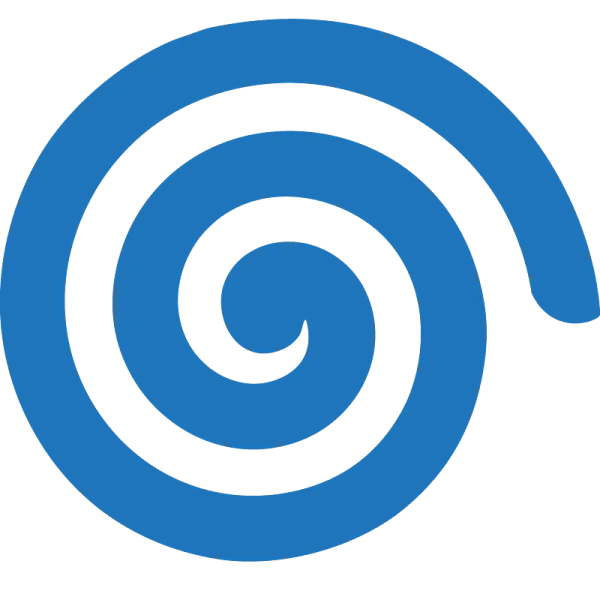 Blue Spiral Graphic Design Element PNG