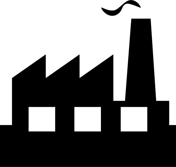 Factory Building Icon PNG Transparent Background