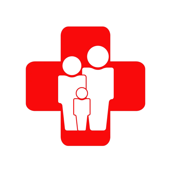 Red Cross Family Health Icon PNG