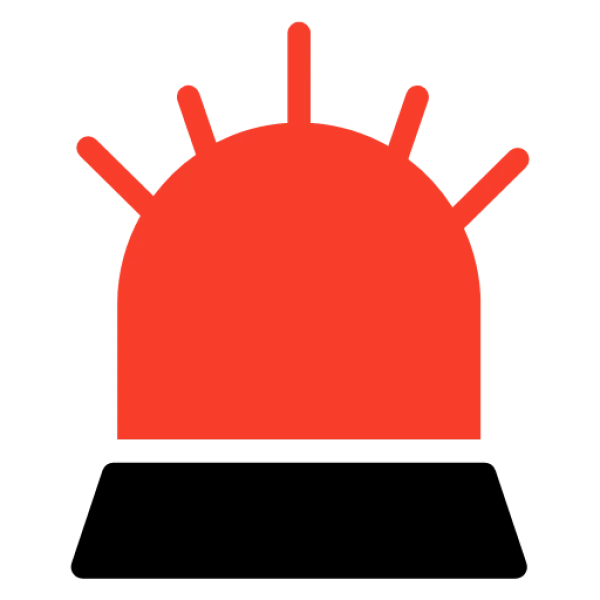 Red Stylized Sun Icon Transparent Background