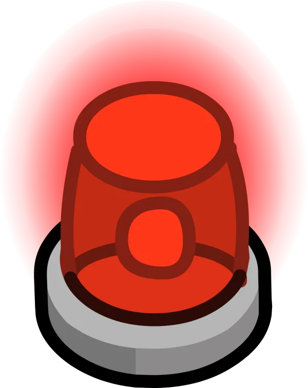Red Emergency Siren Light PNG Transparent Background