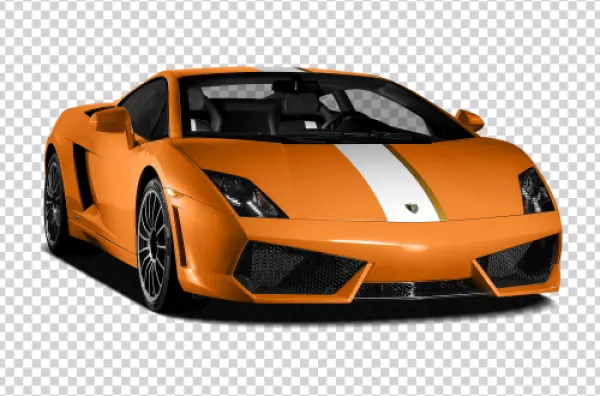 Orange Lamborghini Sports Car PNG Transparent