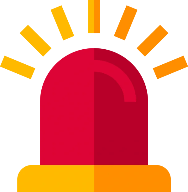 Red Siren Alarm Light Icon PNG