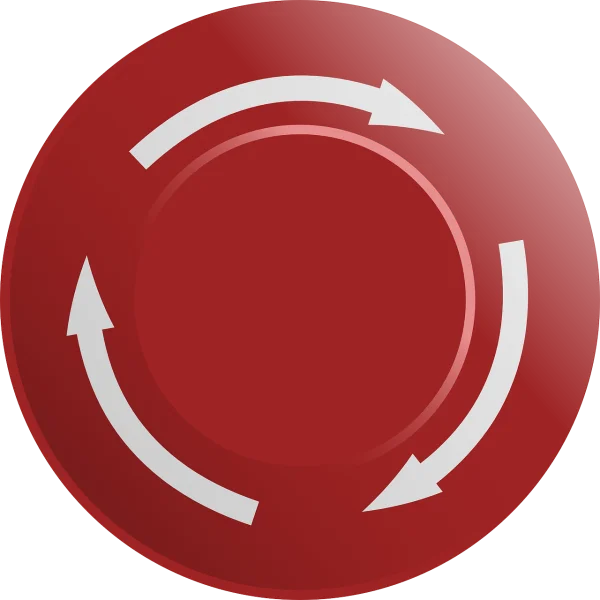 Red Recycle Arrows Icon PNG Transparent Background