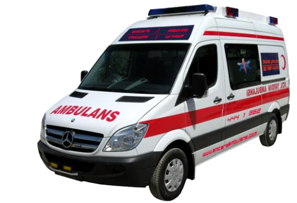 White Ambulance PNG Transparent Background