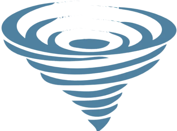 Stylized Blue Vortex Symbol PNG