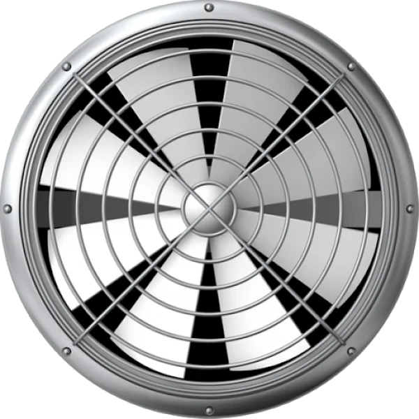 Industrial Metal Fan Vent PNG Transparent Background
